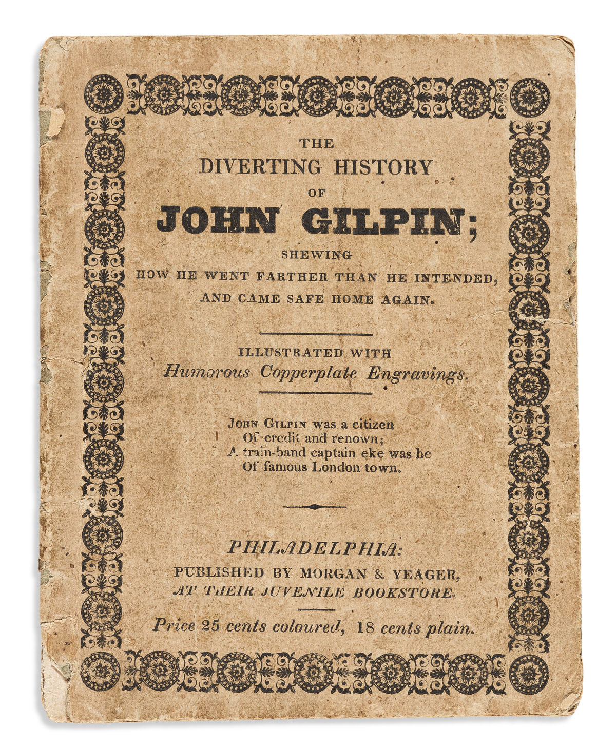 (CHILDRENS BOOKS.) [William Cowper.] The Diverting History of John Gilpin.